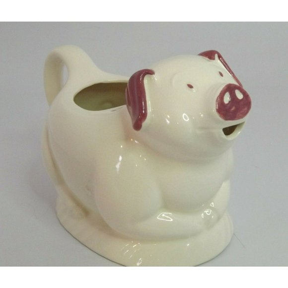 Vintage HIMARK County Fare Ceramic Pig Creamer/Planter 16OZ Size Made in Japan - Picture 7 of 7